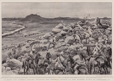 Een Poging tot Vrijheid Verijdeld, het Afhouden van Generaal Cronje bij de Modderrivier op 17 februari door Frank Dadd